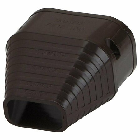 SLIMDUCT Lineset Cover End Fitting 3.75 in. W Brown 85467